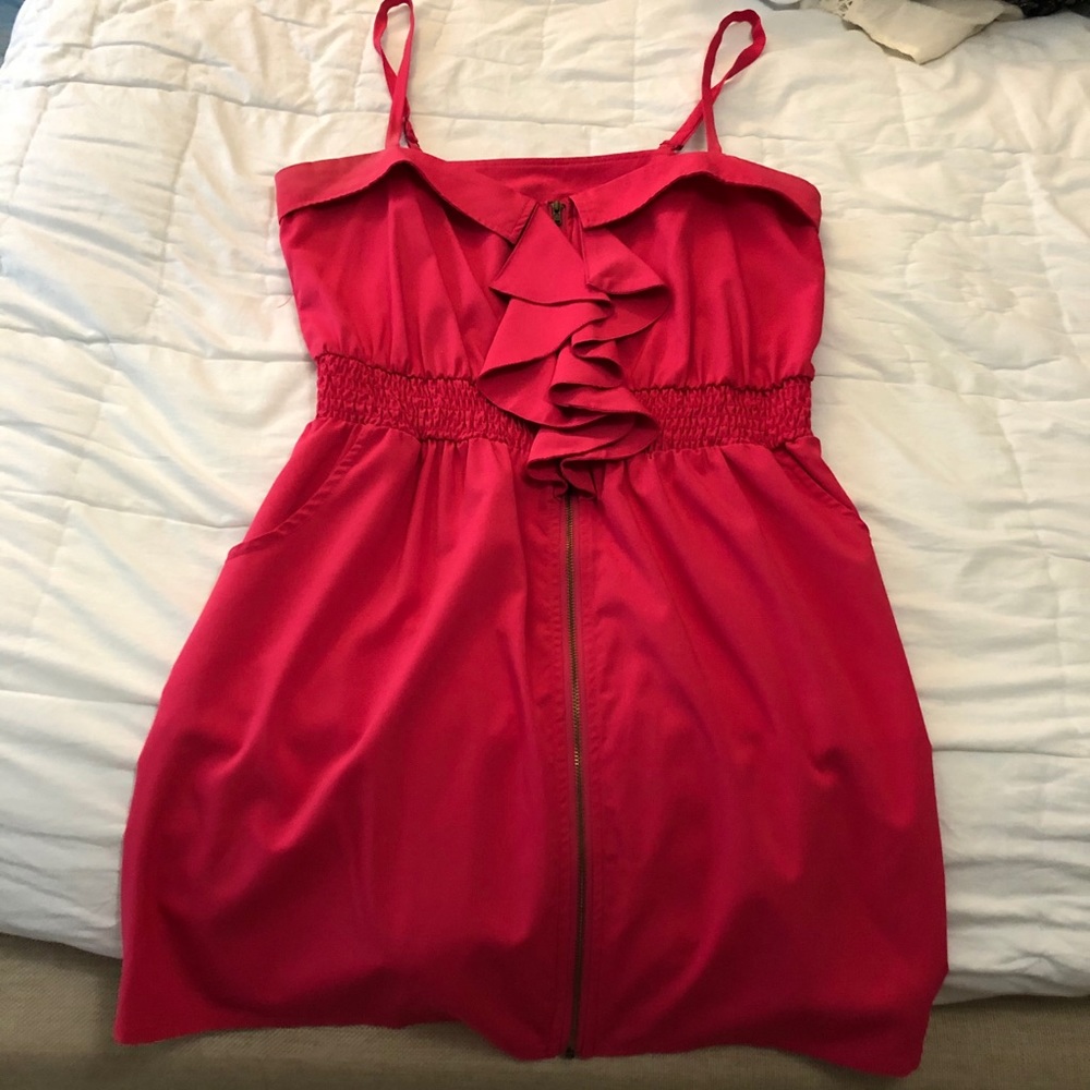Hot Pink Dress with Pockets